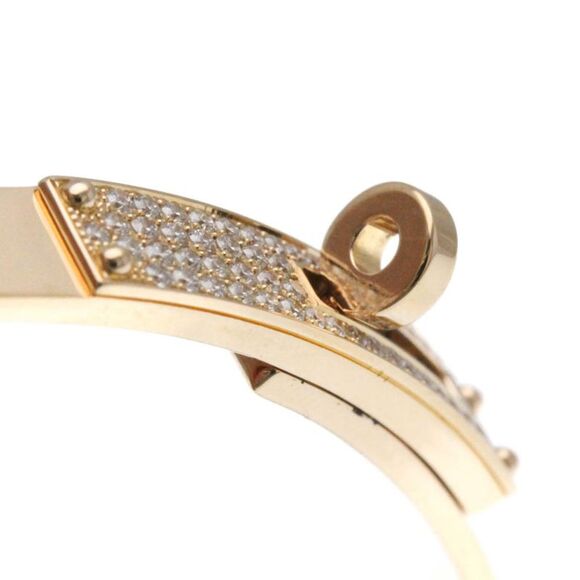 Pre Loved hermes Kelly Diamond Bracelet LG Women Gold Bracelets - Picture 2 of 8